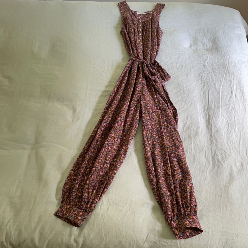 DOEN Eliza Jumpsuit - Blue Laurel Canyon Rose